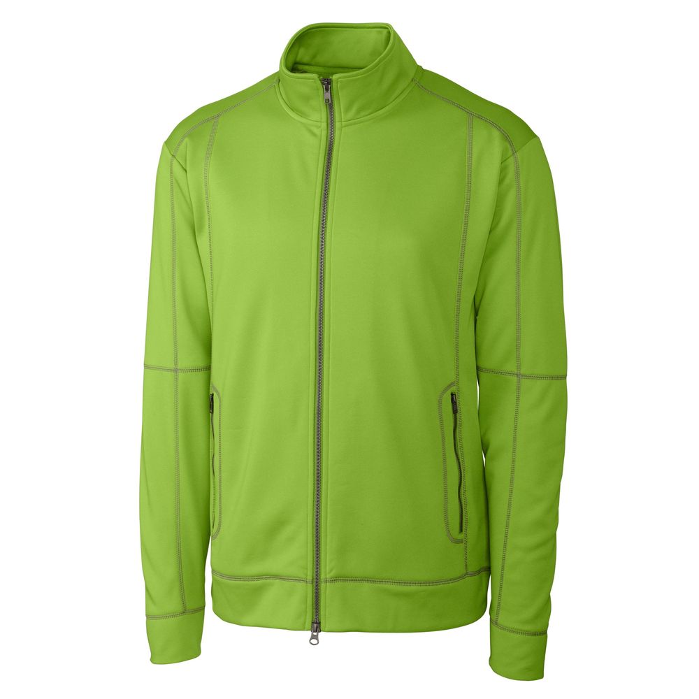 NWT Clique Light Green Helsa Performance Mens Full Zip Knit Jacket